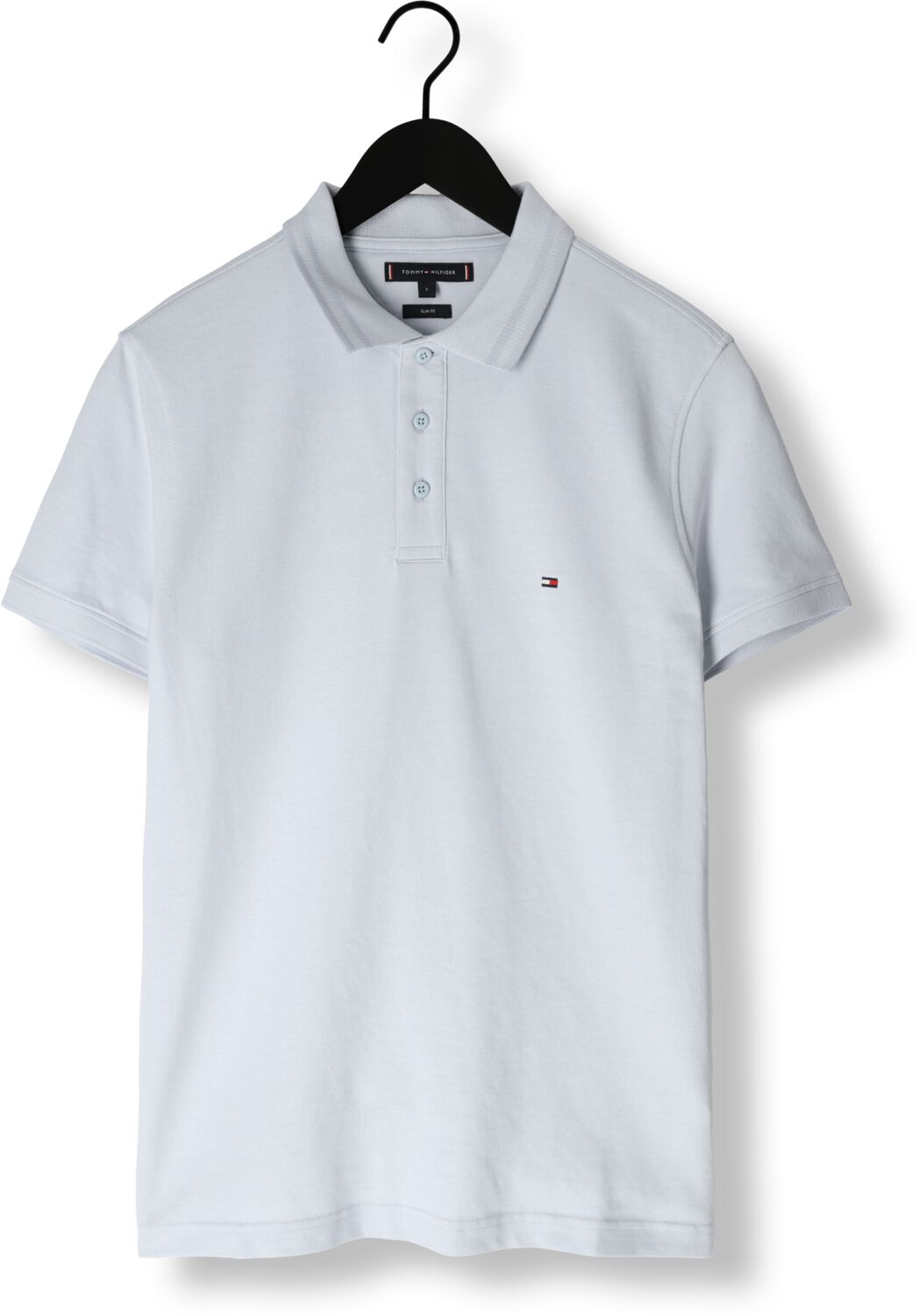 TOMMY HILFIGER Heren Polo's & T-shirts Pretwist Mouline Slim Fit Polo Lichtblauw