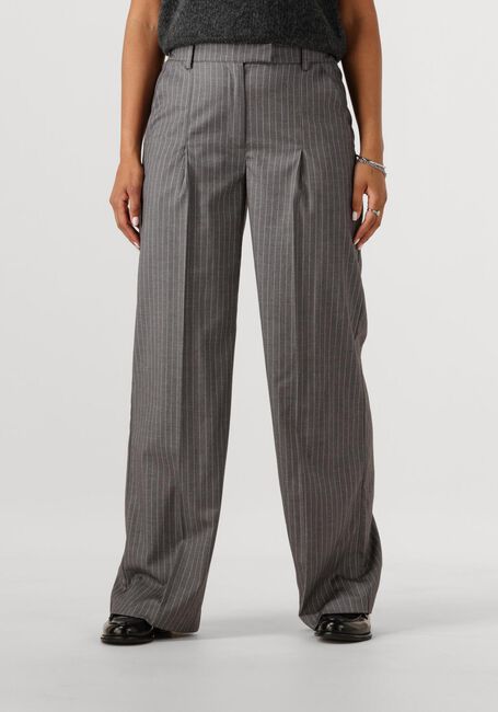 Grijze ANOTHER LABEL Pantalon MOORE PLEATED PIN STRIPE PANTS - large