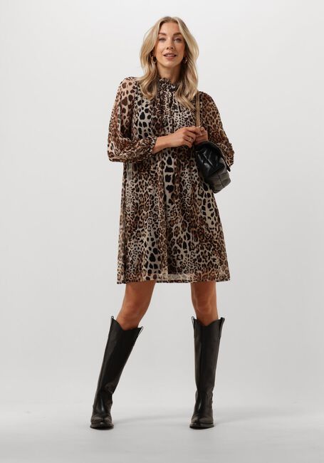 Bruine ANA ALCAZAR Mini jurk DRESS TURTLE NRCK - large