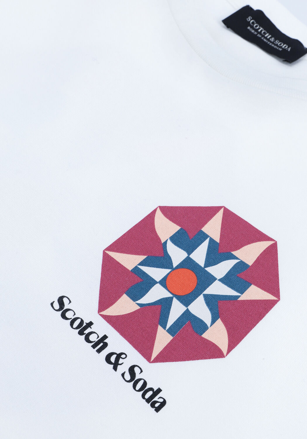 Witte SCOTCH & SODA T-shirt GRAPHIC JERSEY T-SHIRT - large