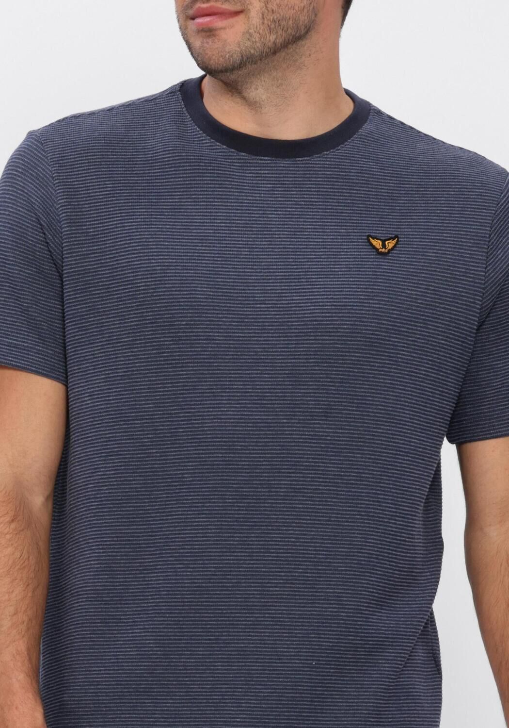 Blauwe PME LEGEND T-shirt TWO TONE TEXTURED STRIPE - large