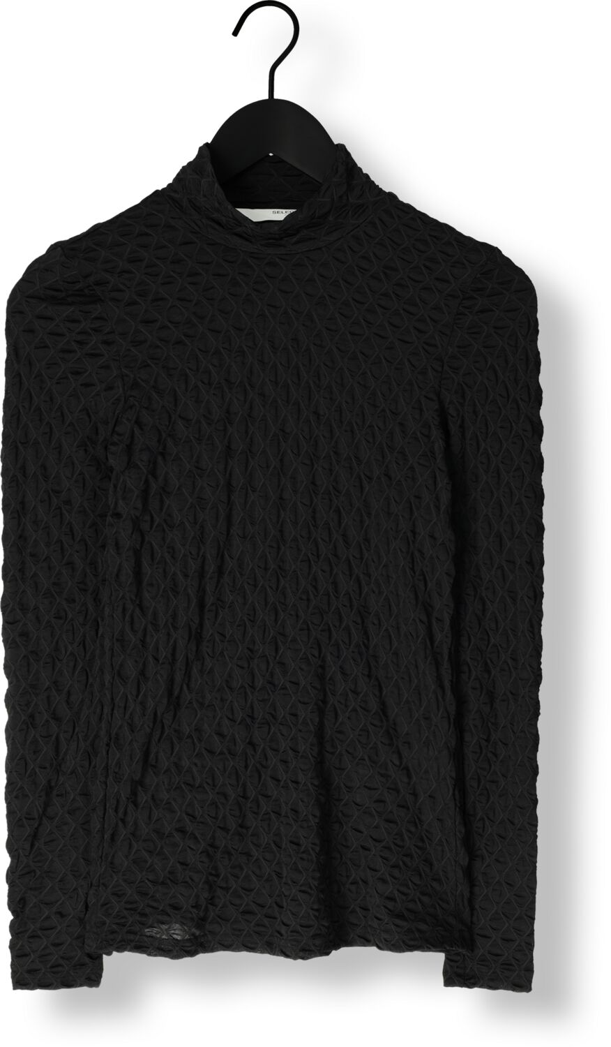 SELECTED FEMME Dames Truien & Vesten Slftimmi Ls High Neck Structure Top Zwart