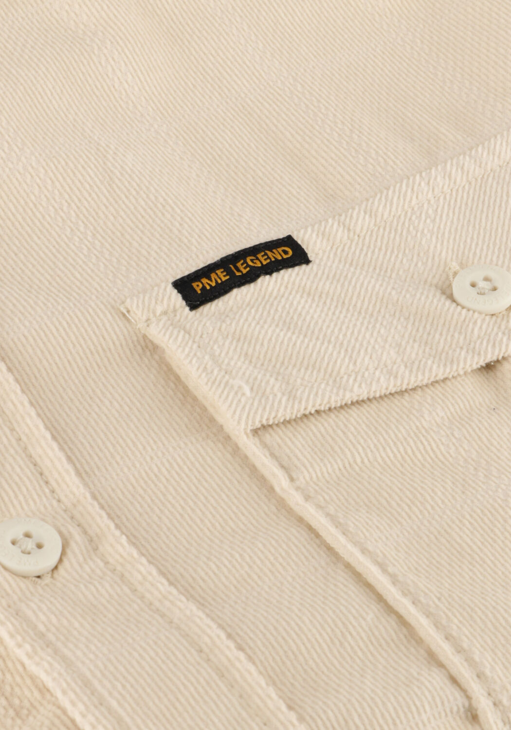 Beige PME LEGEND Casual overhemd CORDUROY SHAVED SQUARE/CASUAL 2 - large