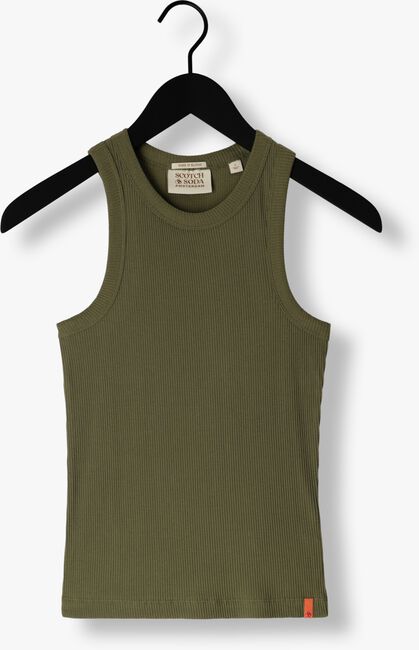 Olijf SCOTCH & SODA Top COTTON IN-CONVERSION RACER TANK - large
