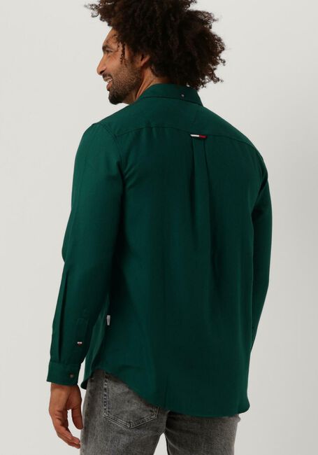 Donkergroene TOMMY JEANS Overshirt TJM SOLID FLANNEL SHIRT - large