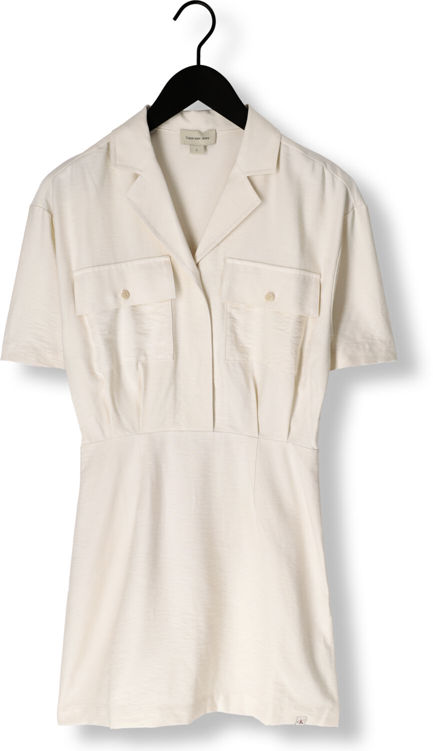 CALVIN KLEIN Dames Jurken Ecovero Utility Shirt Dress Ecru