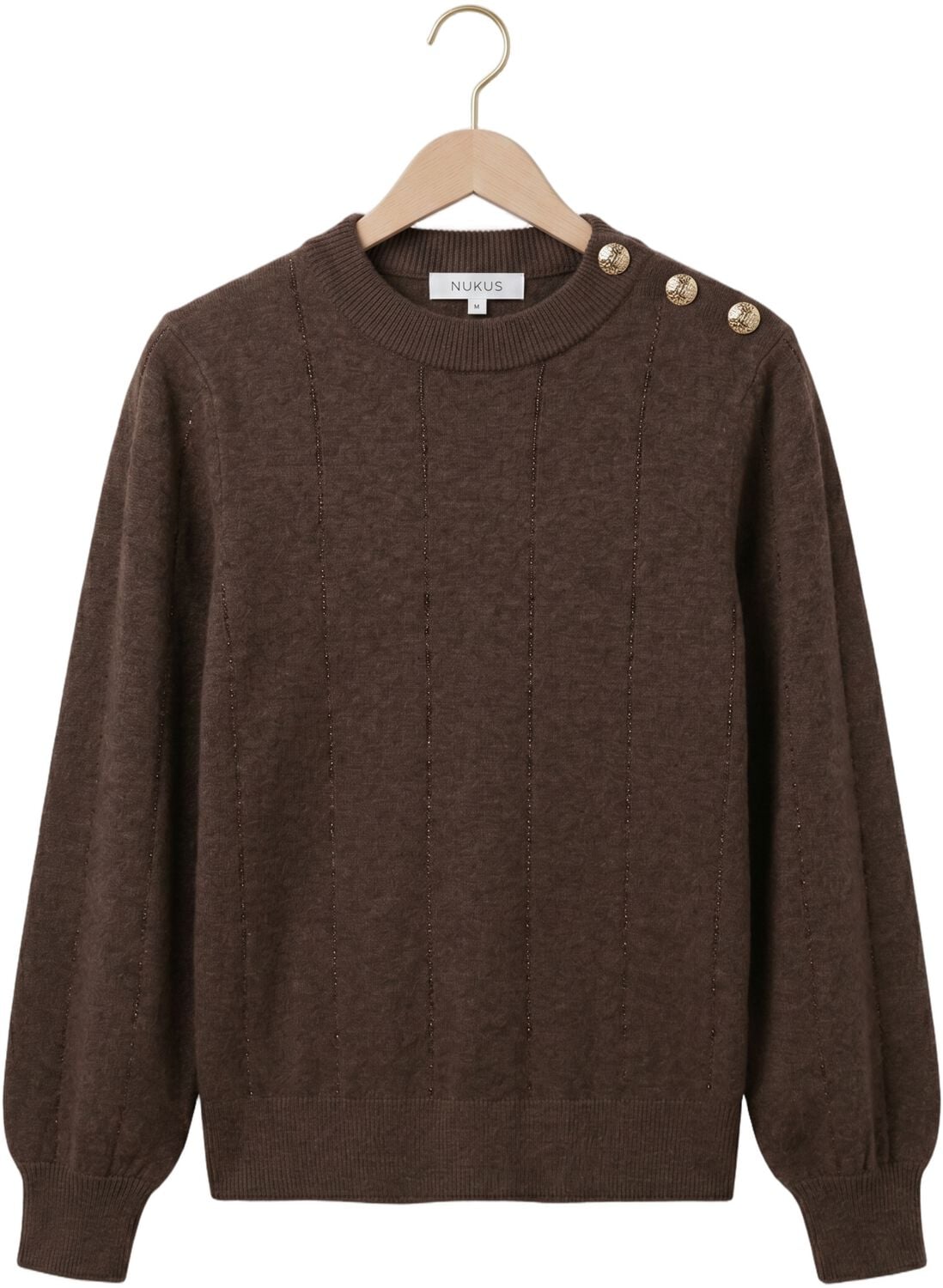 NUKUS Dames Truien & Vesten Molly Pullover Strass Bruin