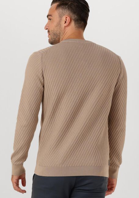 Beige CAST IRON Trui REGULAR FIT COTTON STRETCH STRUCTURE - large