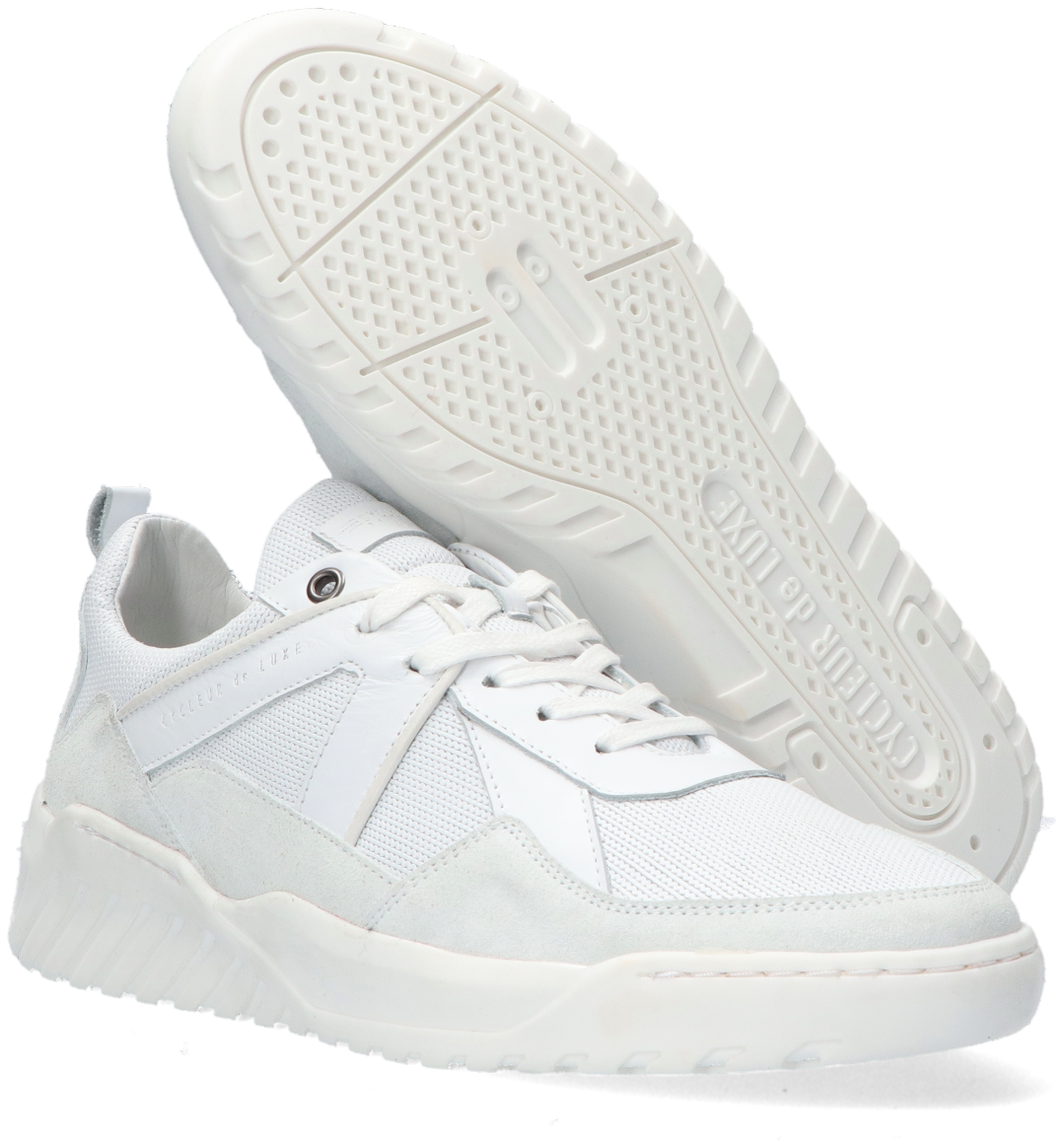 witte cycleur de luxe lage sneakers sofia