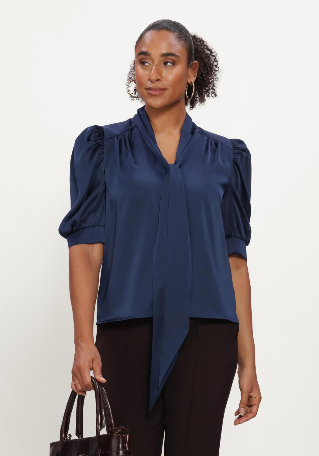 Donkerblauwe LINA LOCCHI Blouses LL-BELIA