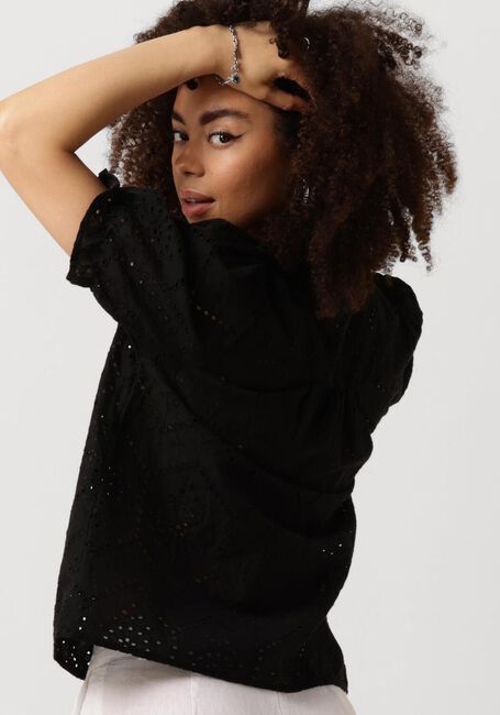 Zwarte NEO NOIR Blouses ODESA EMBROIDERY BLOUSE - large
