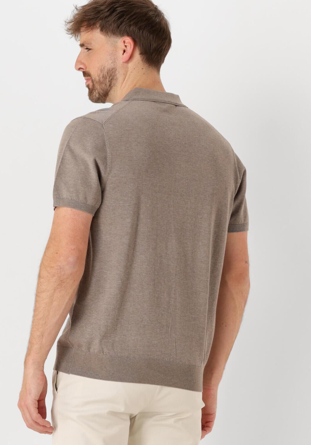 PROFUOMO Heren Polo's & T-shirts Polo Short Sleeve Beige