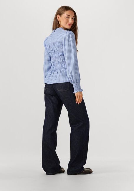 Blauwe NEO NOIR Blouses POSSA TWIST STRIPE BLOUSE - large
