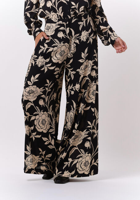 Zwarte BY-BAR Wijde broek EVE ROSE PANT - large
