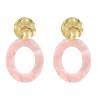 Roze MY JEWELLERY Oorbellen OVALE OORHANGERS - medium