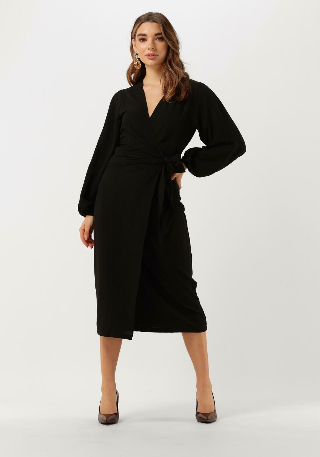 Zwarte wrap dress best sale
