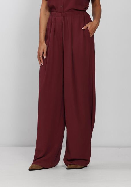 Bordeaux BY-BAR Wijde broek BENJI VISCOSE PANTS - large