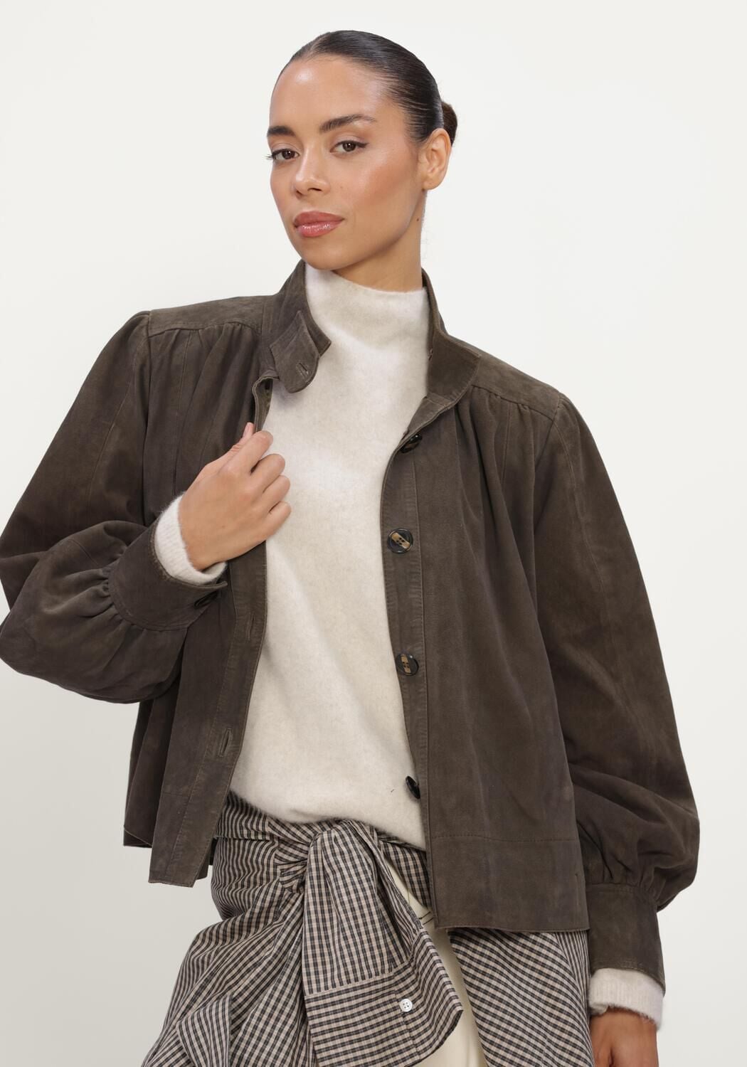 SECOND FEMALE Dames Jassen Zonie Suede Jacket Donkergroen