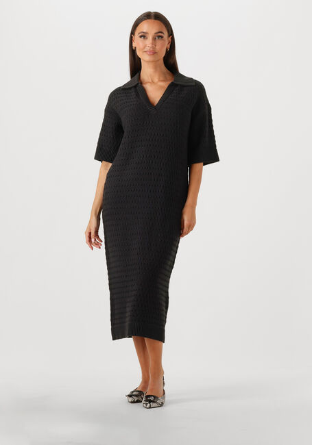 Zwarte Y.A.S. Midi jurk YASCIBYL 2/4 LONG KNIT DRESS - large