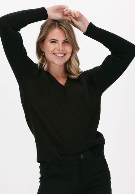 Zwarte SELECTED FEMME Trui EMMY LS KNIT V-NECK B - large