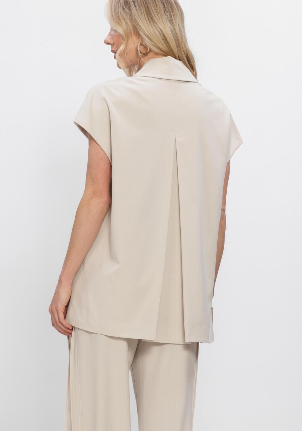 Ecru SECOND FEMALE Truien/vesten BLANCA WAISTCOAT - large