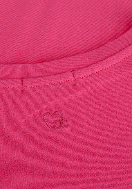 Roze CC HEART T-shirt ORGANIC COTTON V-NECK TSHIRT - large