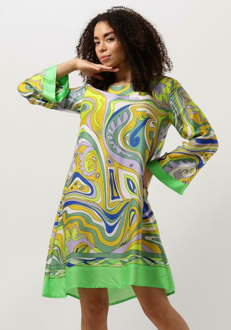 Groene ANA ALCAZAR Mini jurk SWING DRESS - large