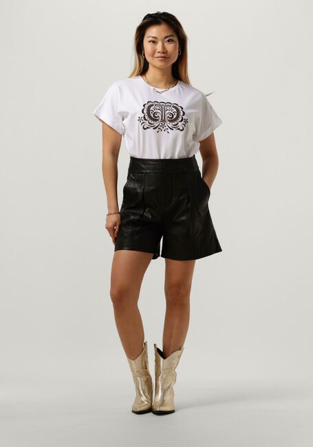 Zwarte MY ESSENTIAL WARDROBE Broeken 12 THE LEATHER SHORTS - large