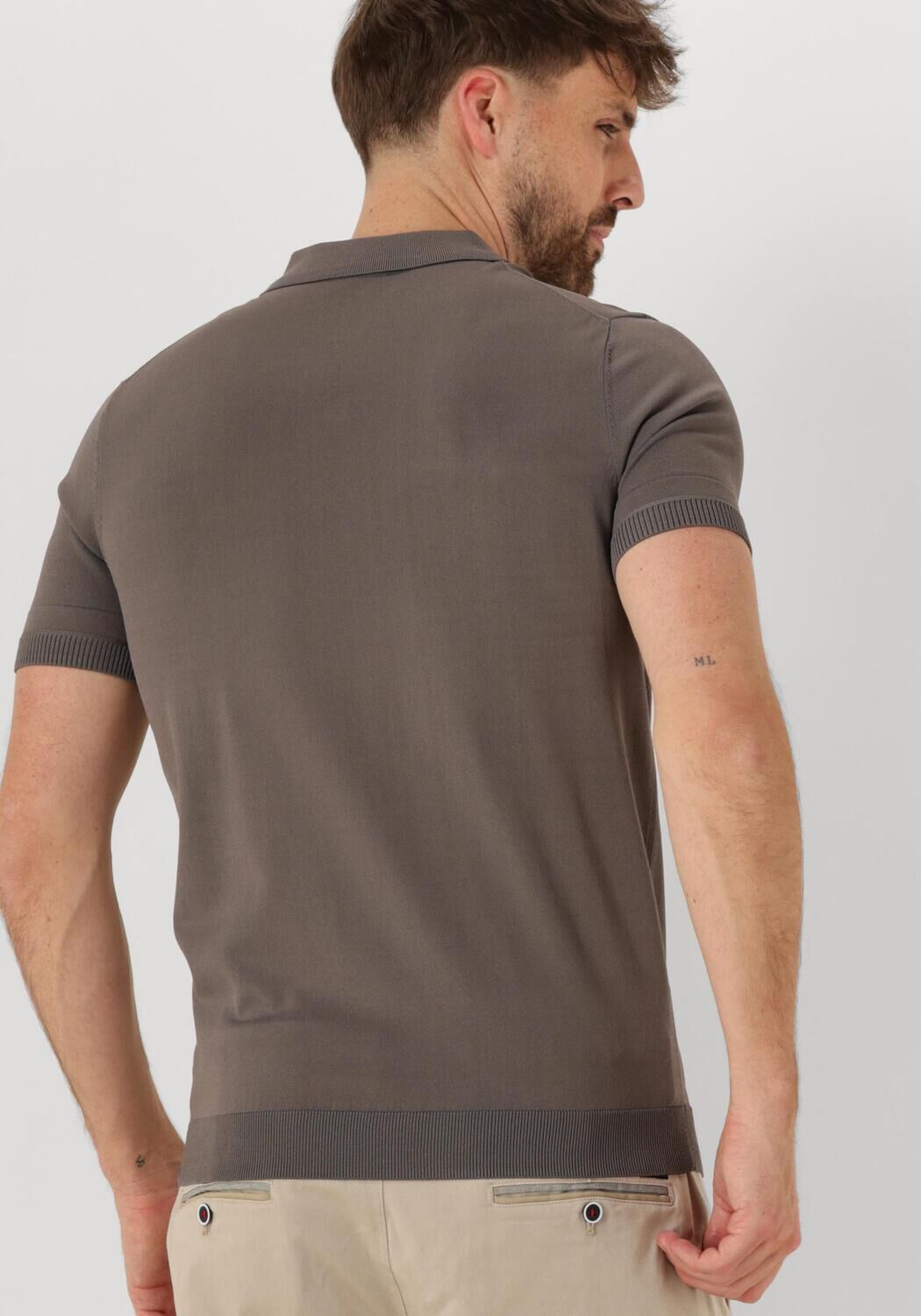 GENTI Heren Polo's & T-shirts Polo Button Ss K2046-1260 Grijs