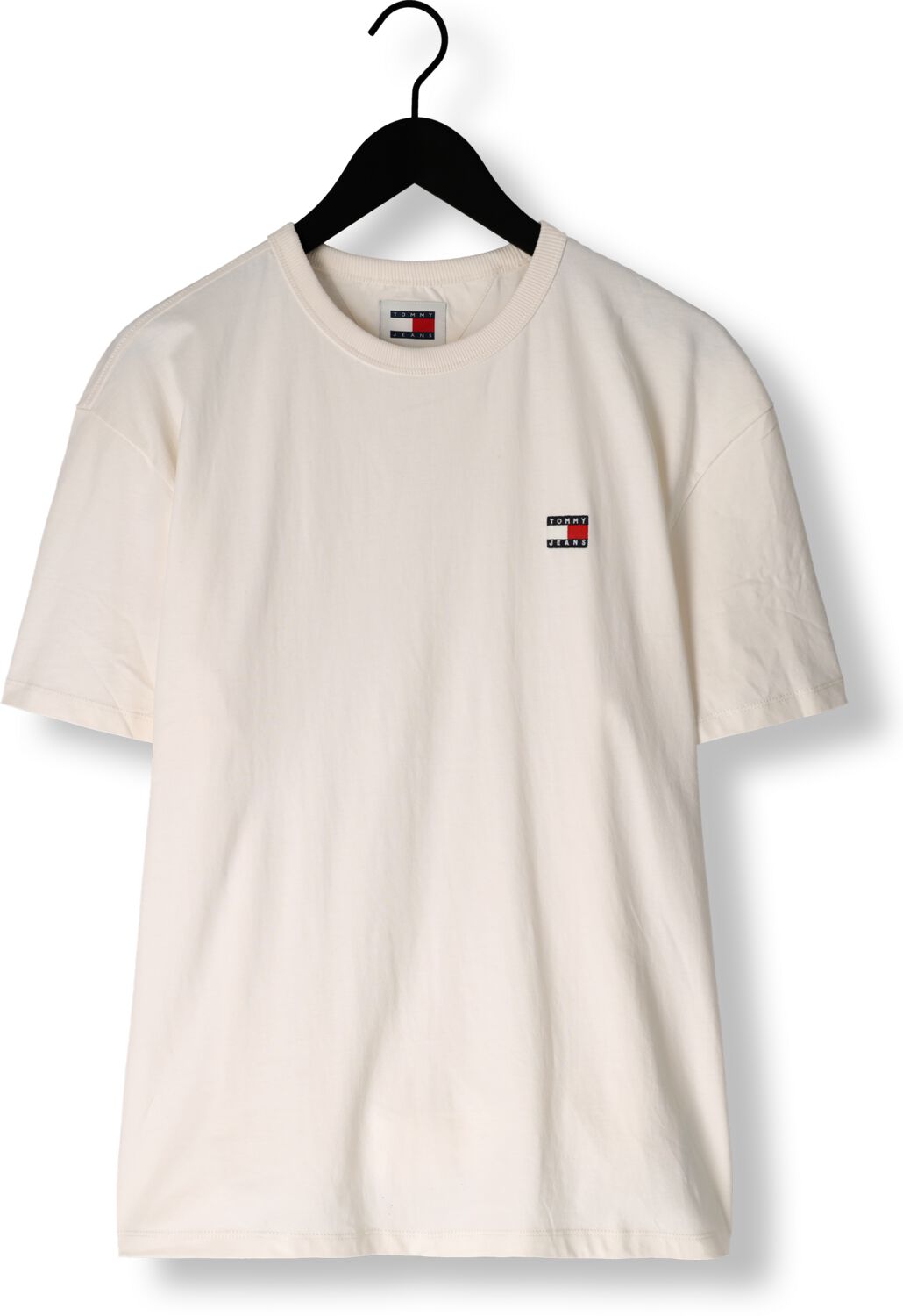 TOMMY JEANS Heren Polo's & T-shirts Tjm Reg Badge Tee Ex Gebroken Wit