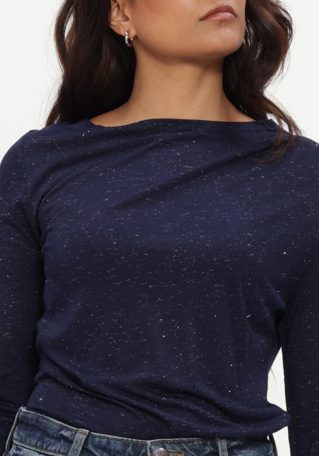 Donkerblauwe BY-BAR Top LEYA SPARKLE TOP - large