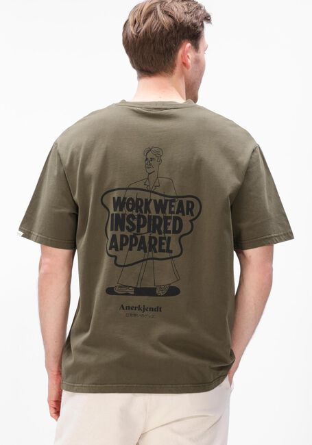 Groene ANERKJENDT T-shirt AKVILLADS WORKWEAR TEE - large
