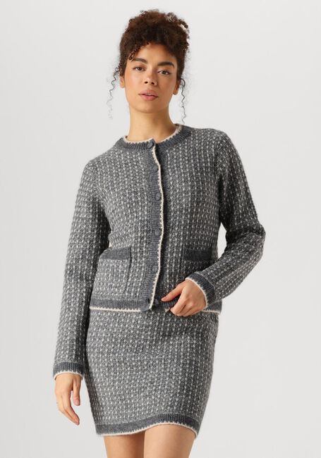 Donkergrijze SELECTED FEMME Vest SLFSINE LS KNIT CARDIGAN - large
