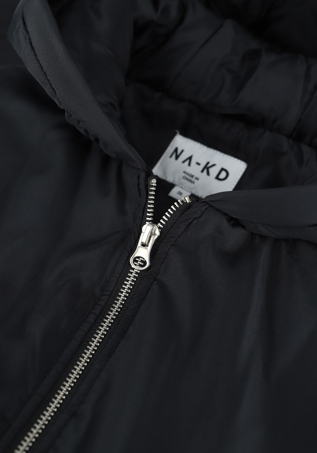 Zwarte NA-KD Bodywarmer OVERSIZED HOODED VEST - large