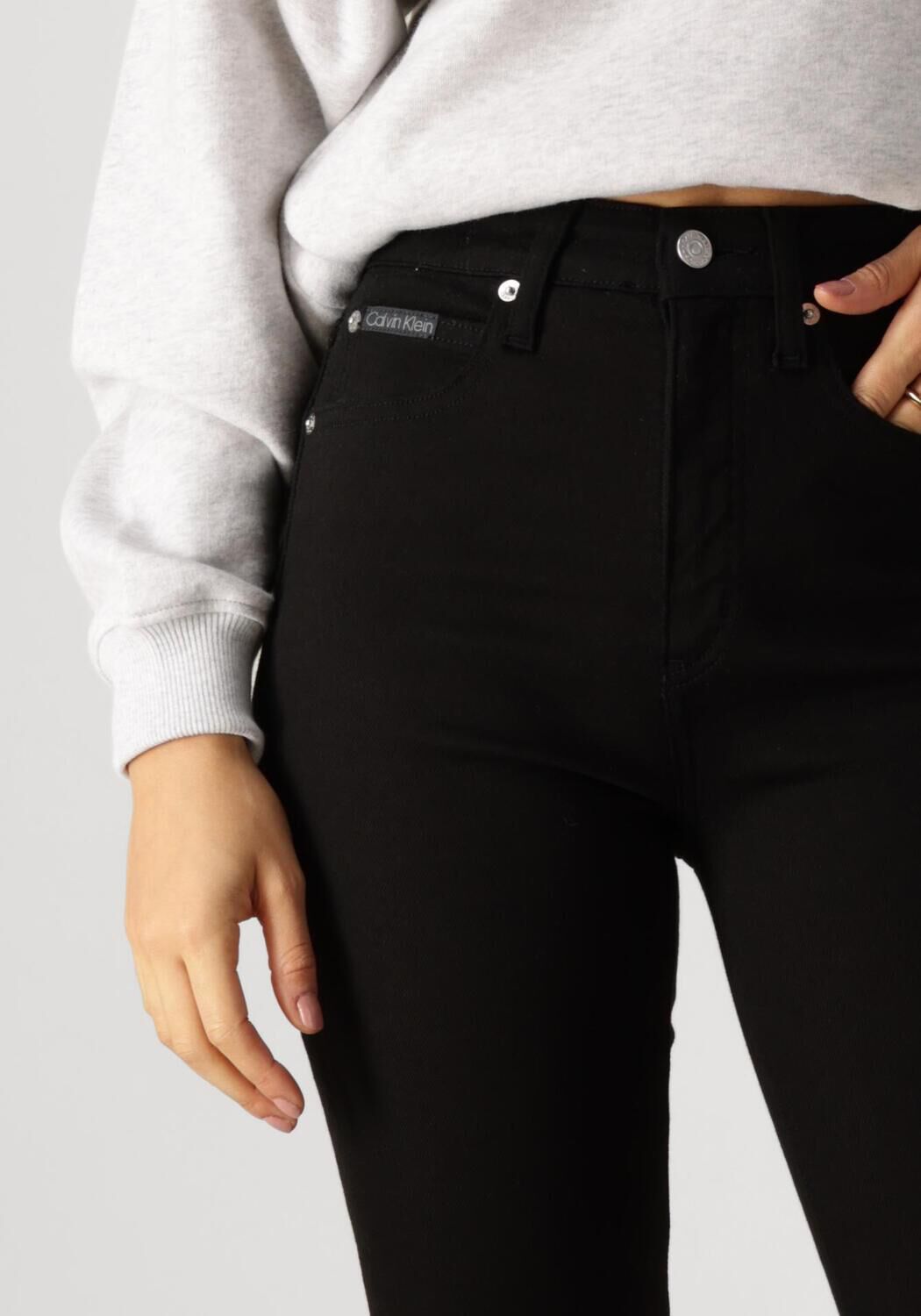 CALVIN KLEIN Dames Jeans High Rise Skinny Zwart