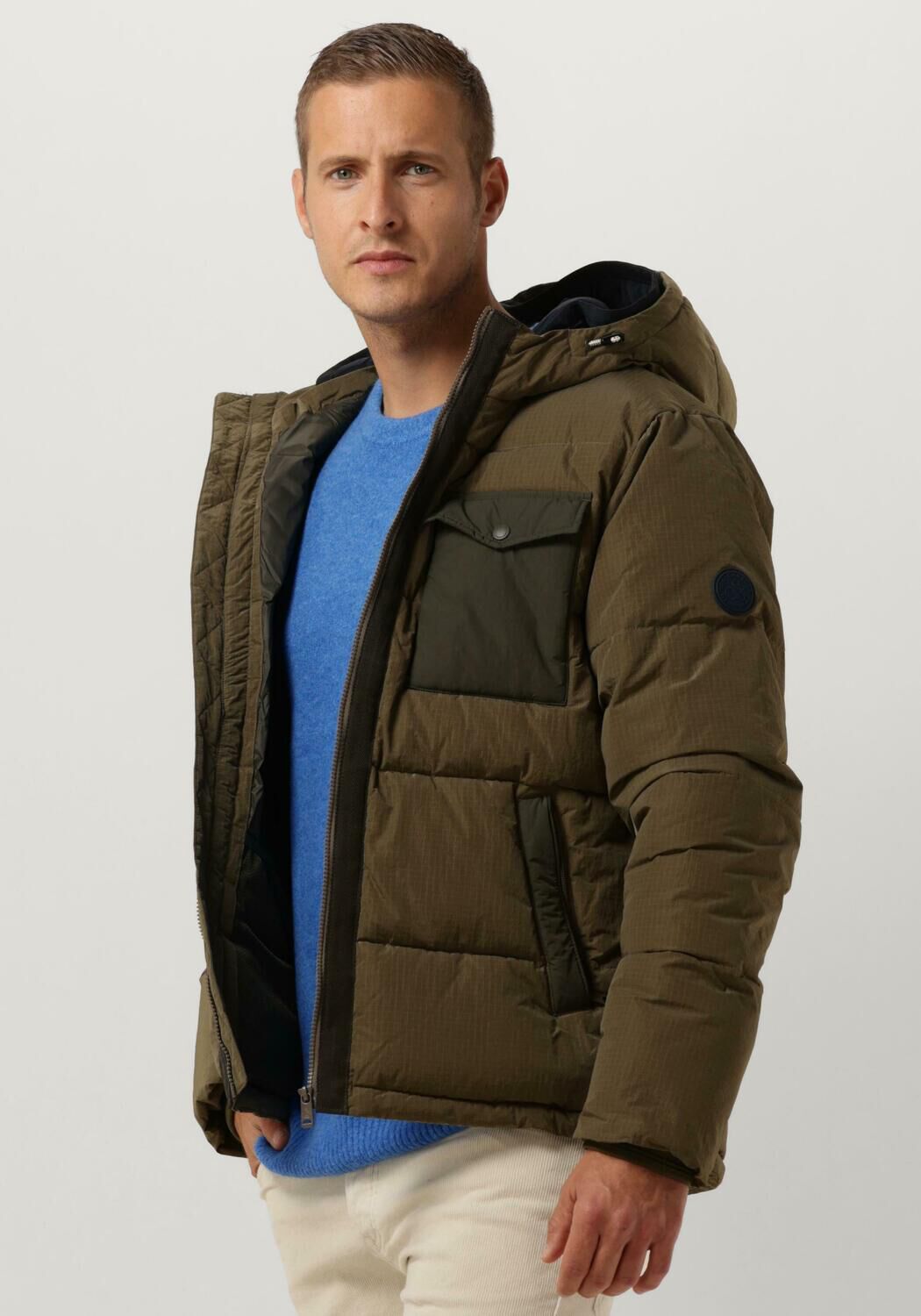 SCOTCH & SODA Heren Jassen Hooded Puffa Jacket Khaki