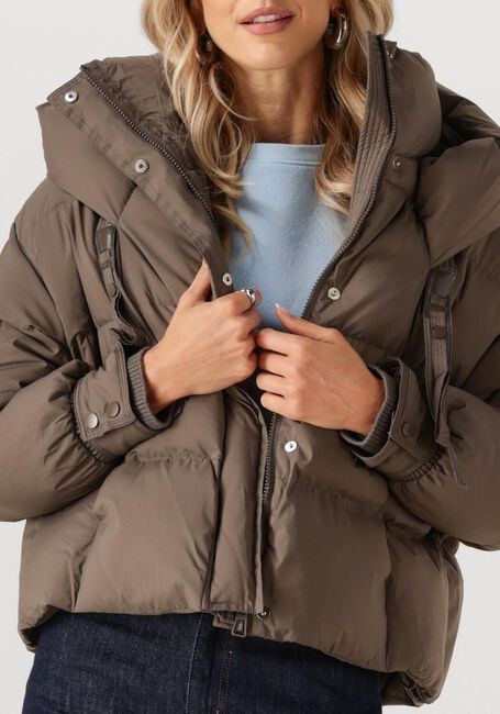 Taupe NUKUS Gewatteerde jas EMILIA JACKET - large