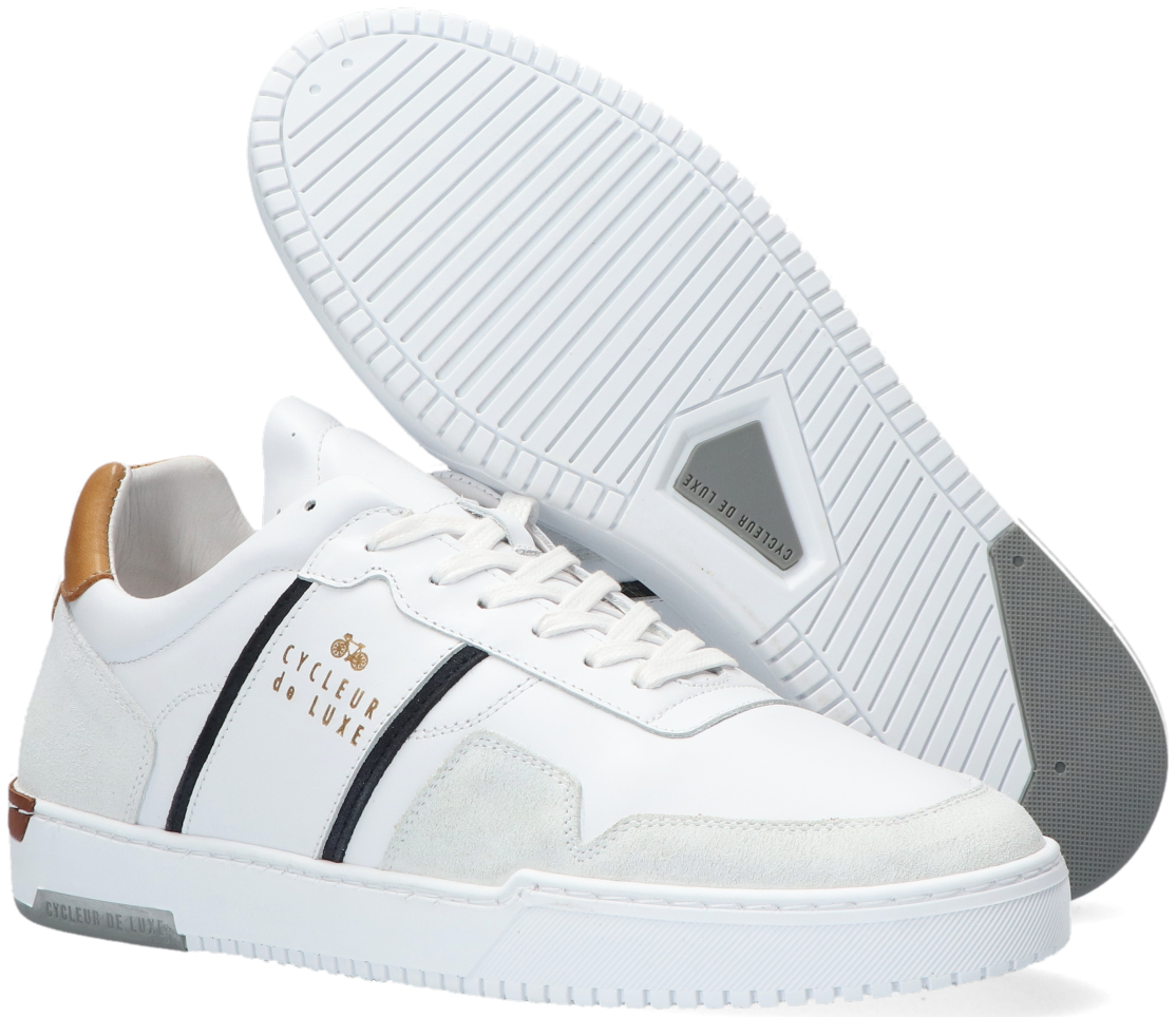 witte cycleur de luxe lage sneakers sofia
