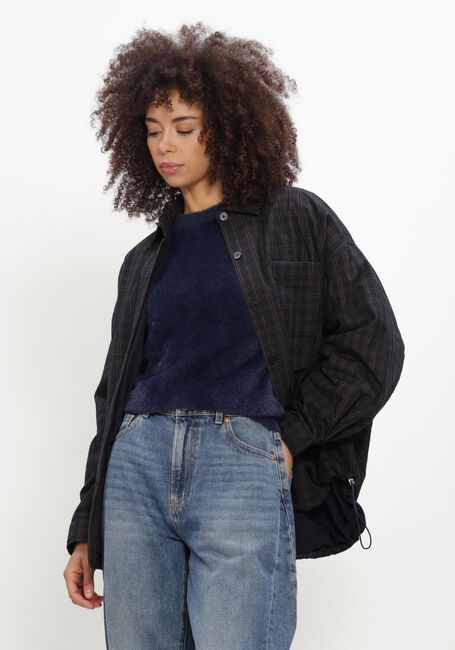 Donkerblauwe CATWALK JUNKIE Blazer LIGHT PADDED CHECK JACKET - large