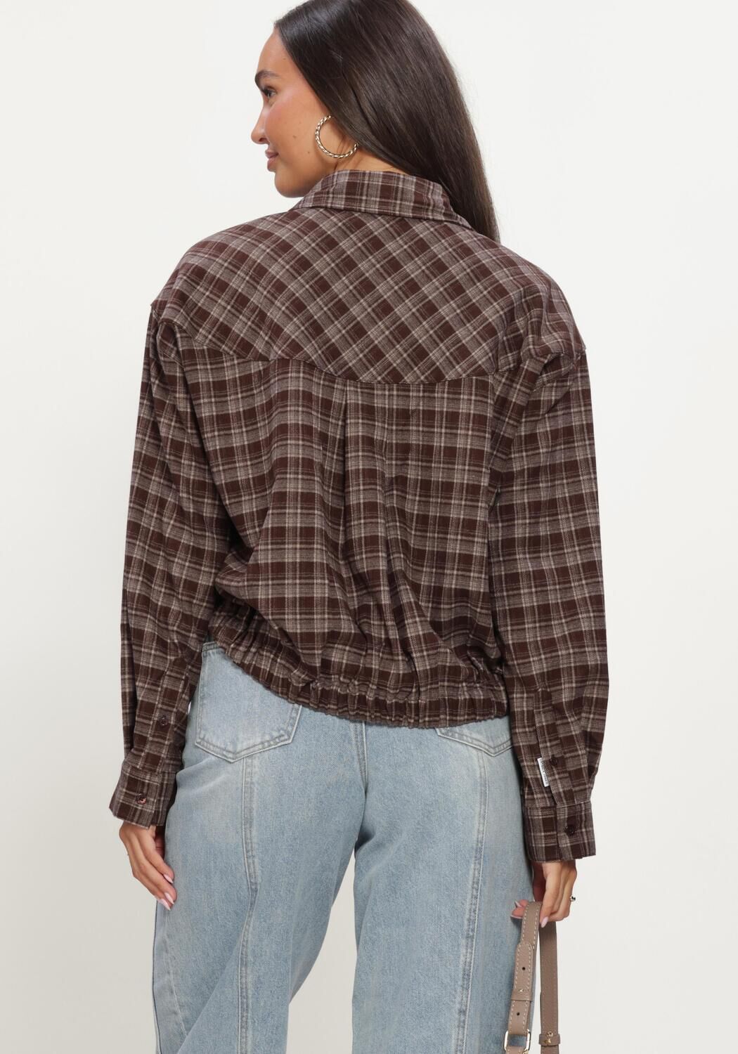 Bruine CATWALK JUNKIE Blouses CHECK BLOUSE - large