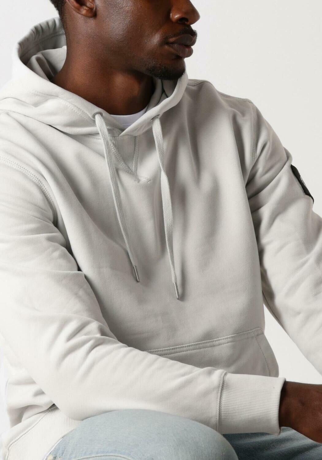 CALVIN KLEIN Heren Truien & Vesten Badge Hoodie Lichtgrijs