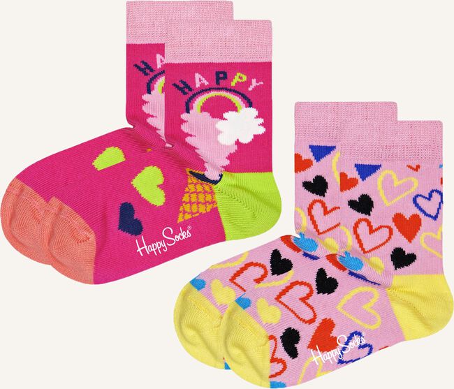 Roze HAPPY SOCKS Sokken KIDS HAPPY LOVE SOCKS Roze HAPPY SOCKS Sokken KIDS HAPPY LOVE SOCKS - large