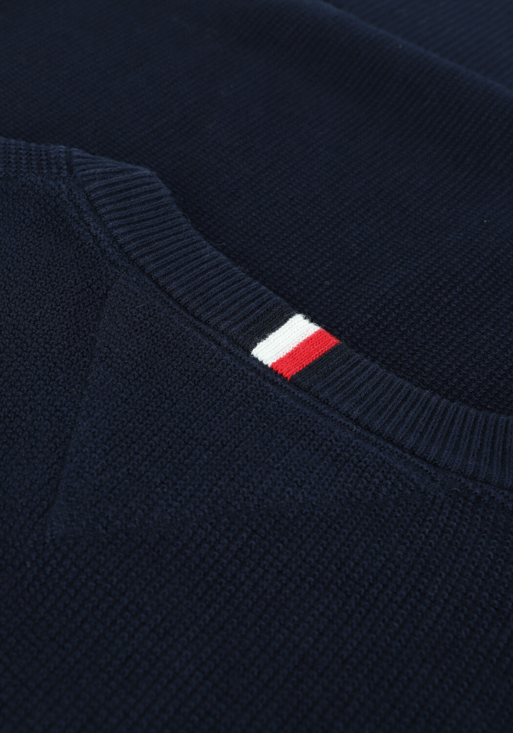 Donkerblauwe TOMMY HILFIGER Trui BASIC STRUCTURE CREW NECK - large
