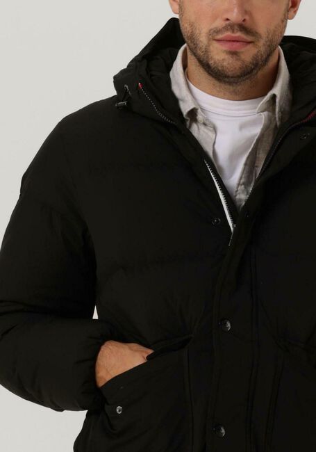 Donkerblauwe TOMMY HILFIGER Gewatteerde jas HILFIGER DOWN HOODED JACKET - large