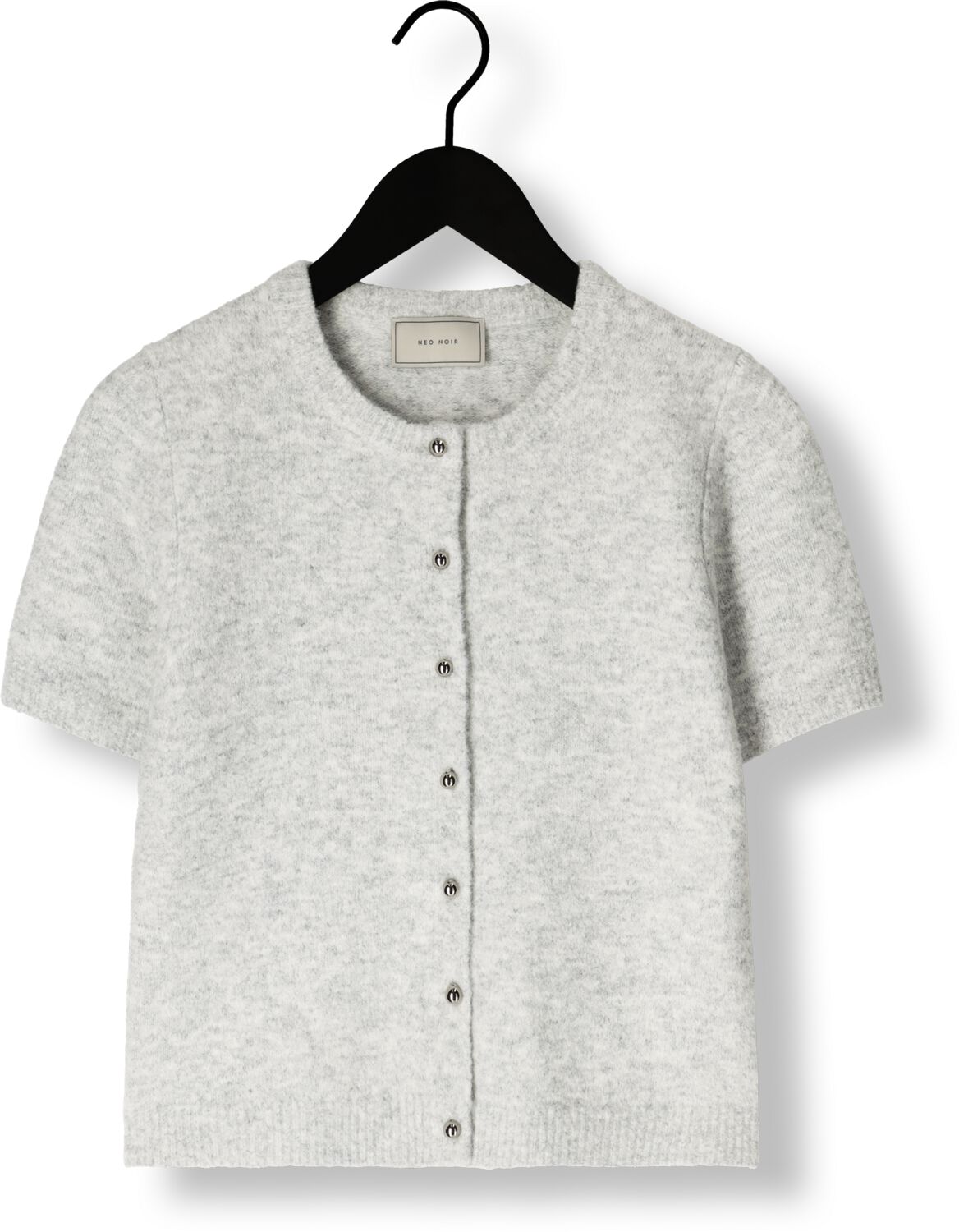 NEO NOIR Dames Truien & Vesten Mitta Knit Cardigan Lichtgrijs