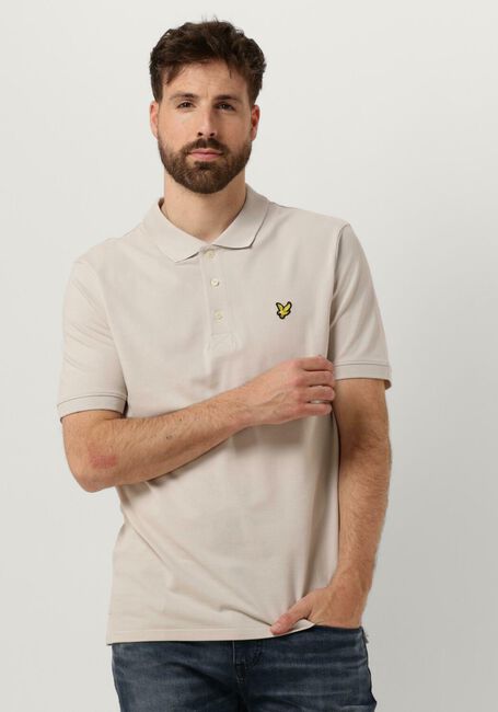 Beige LYLE & SCOTT Polo PLAIN POLO SHIRT - large