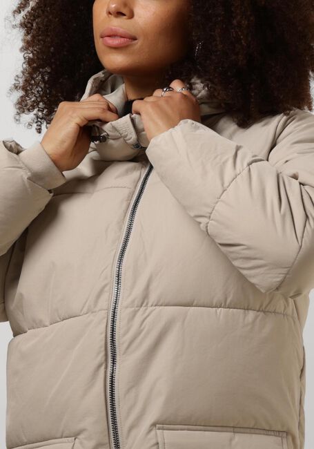 Beige OBJECT Gewatteerde jas OBJZHANNA L/S LONG JACKET NOOS - large