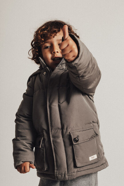 Donkergrijze BAJE STUDIO Gewatteerde jas HAVANT - large