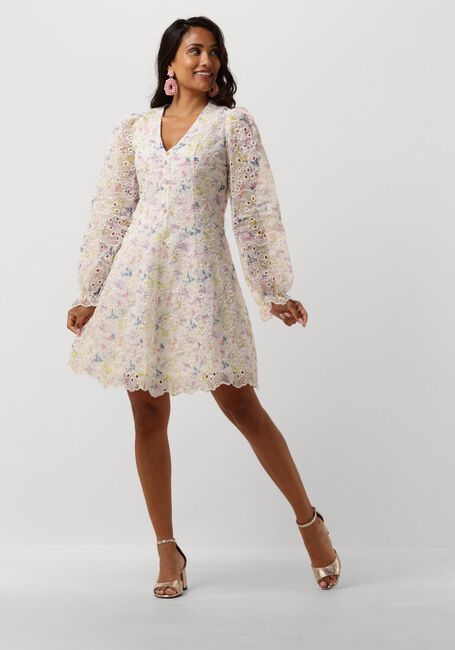 Creme NEO NOIR Mini jurk CABANA EMBROIDERY DRESS - large