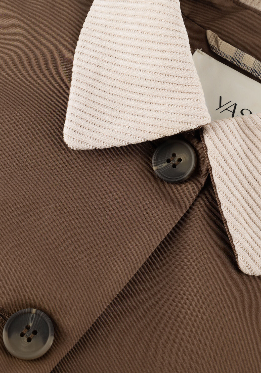 Bruine Y.A.S. Jack YASMALOMA SHORT TRENCH CAPE - large